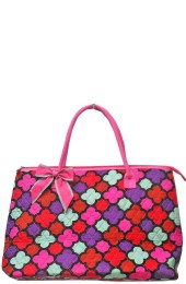 Large Quilted Tote Bag-QG-303/MULTI/FUSS